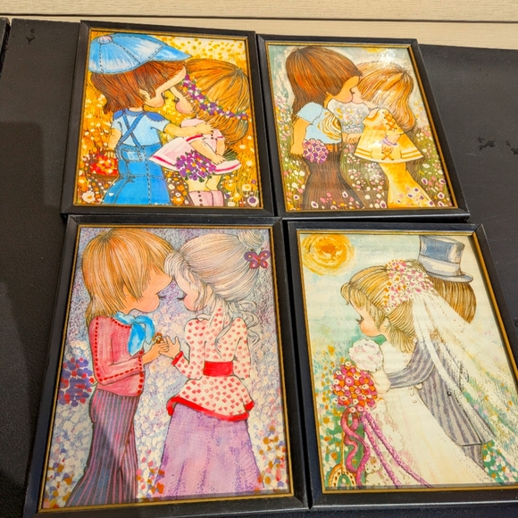 Colorful Vintage Art Prints Set